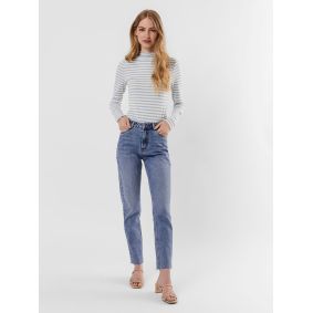 Jean taille haute coupe droite