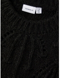 Pull en maille noir fille