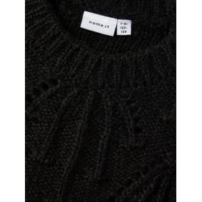 Pull en maille noir fille