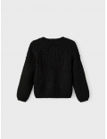 Pull en maille noir fille