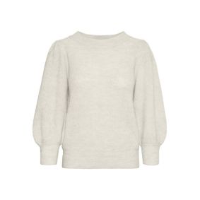 Pull col rond manches bouffantes