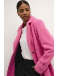 Manteau long rose