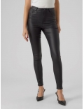 PANTALON FEMME SIMILI ENDUIT SKINNY NOIR