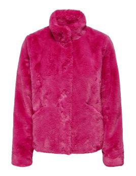 Veste fausse fourrure rose