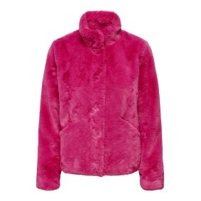 Veste fausse fourrure rose