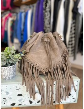 Sac cuir avec franges