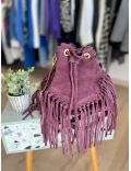 Sac cuir avec franges