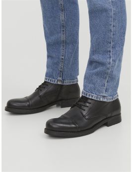 Bottines noires en cuir