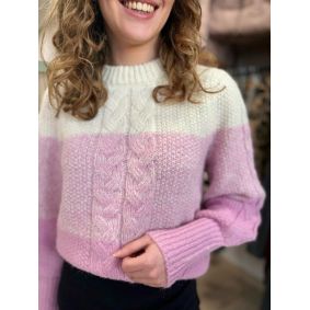 Pull en maille trois couleurs