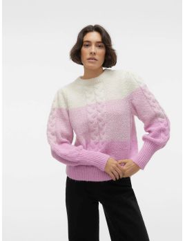 Pull en maille trois couleurs