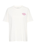 Tee-shirt col rond broderie bouche