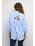 Chemise oversize à fines rayures