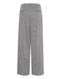 Pantalon imprimé chevron noir et gris