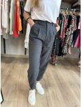 Pantalon cropped gris