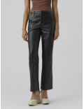 Pantalon droit en simili cuir