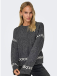 Pull en maille gris