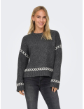 Pull en maille gris