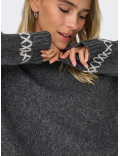 Pull en maille gris