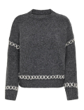 Pull en maille gris