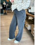 Jeans gris wide legs