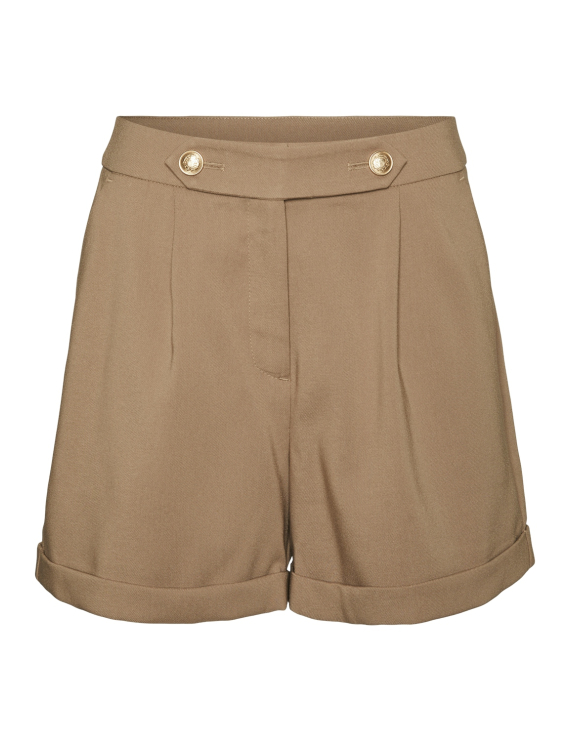 Short avec détails boutons dorés