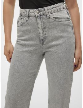 Jeans gris coupe wide legs