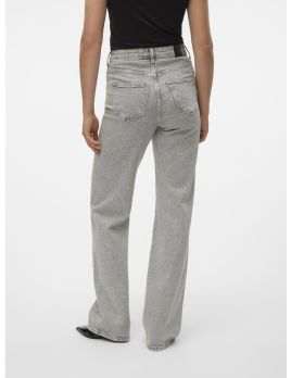 Jeans gris coupe wide legs