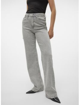 Jeans gris coupe wide legs