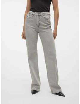 Jeans gris coupe wide legs