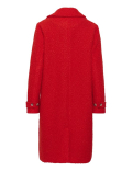 Long manteau rouge à bouclette