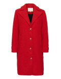 Long manteau rouge à bouclette