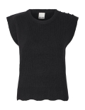 Pull en maille noir sans manches