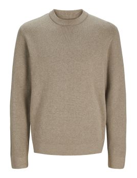 Pull en maille beige homme