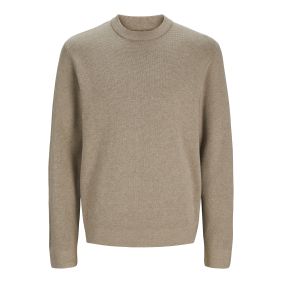 Pull en maille beige homme