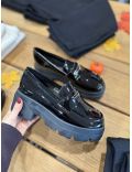 Mocassins vernis à plateforme