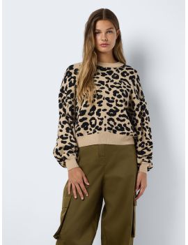 Pull en maille imprimée leopard