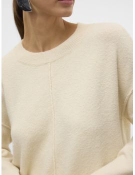 Pull en maille beige