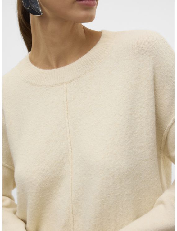 Pull en maille beige