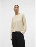 Pull en maille beige