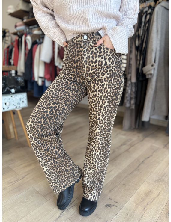 Jean imprimé leopard