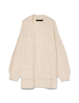 Cardigan en maille beige