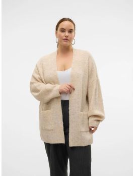 Cardigan en maille beige