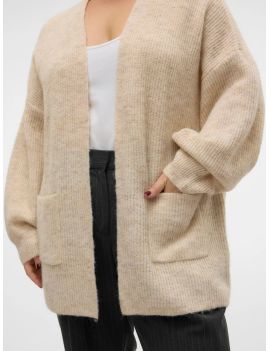 Cardigan en maille beige