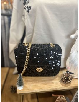 Sac à sequin noir