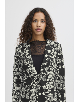 Blazer imprimé arabesque  noir