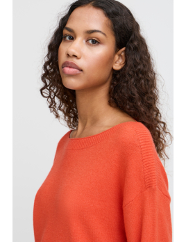 Pull en maille orange