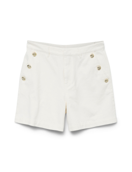 Short blanc à boutons dorés