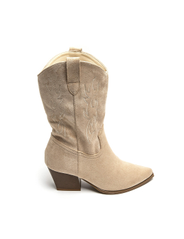 Bottines Western beige