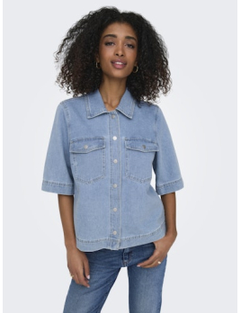 Chemise en denim coupe droite